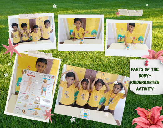 Today kindergarten children were taken to the garden for an active warm-up to make learning fun and energetic.
