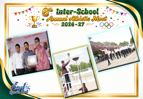 The Senthil Group of Schools organized its 6th Inter-School Annual Athletic Meet 2026–27 as part of the 80th Independence Day celebrations. The event held on Thursday, 13th August 2026, for boys from 9:00 a.m. to 4:00 p.m. at the Adhiyamankottai Campus playground. The athletic meet aims to encourage sportsmanship, physical fitness, discipline, teamwork, and healthy competition among students from different schools. The event will be graced by distinguished dignitaries, school management, staff, and students, making it a memorable celebration of sporting talent and the spirit of independence.