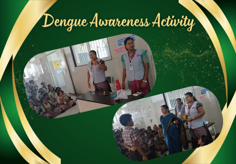 Students participated in a Lemon, Turmeric and Salt Spray Activity to create awareness about cleanliness and dengue prevention. The activity encouraged children to keep their surroundings clean and avoid stagnant water, helping reduce mosquito breeding.